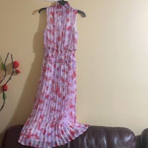 Calvin Klein Gorgeous Pleated Chiffon Dress